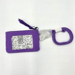 Vera Bradley Microfiber Zip ID Case and Lanyard Set in Mokara Orchid